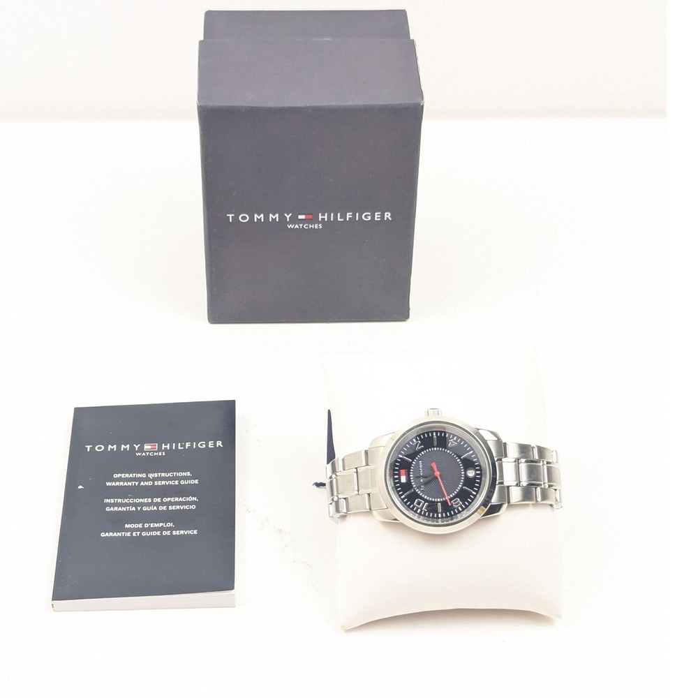 Tommy Hilfiger Watch Silver Stainless‎ Steel Band Menswear 1790616